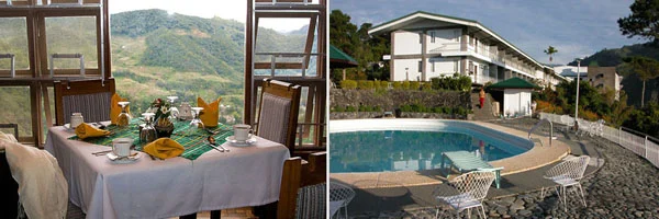Слева ресторан Imbayah, справа Отель Banaue Hotel